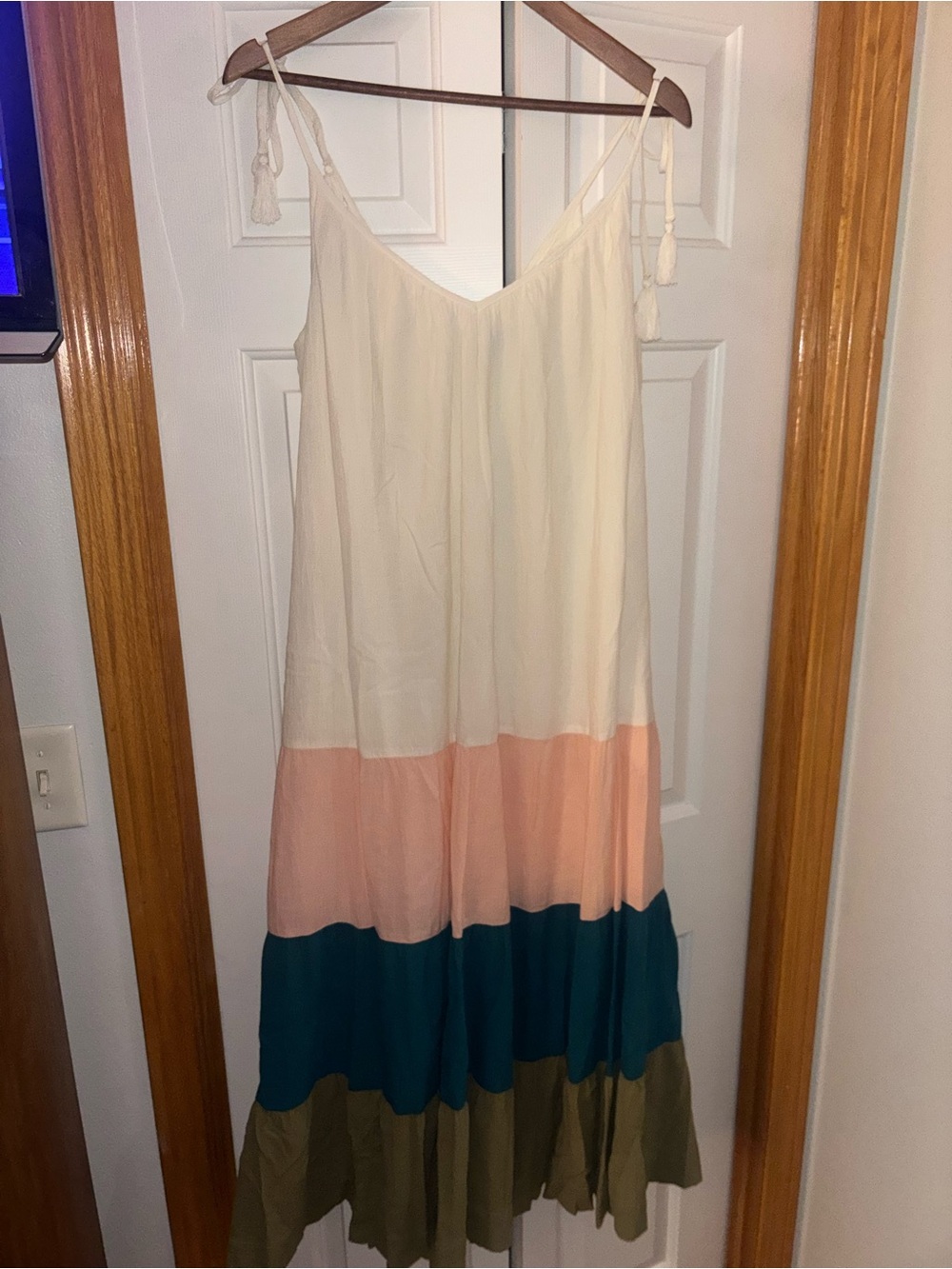Colored blocked Maxi Dress